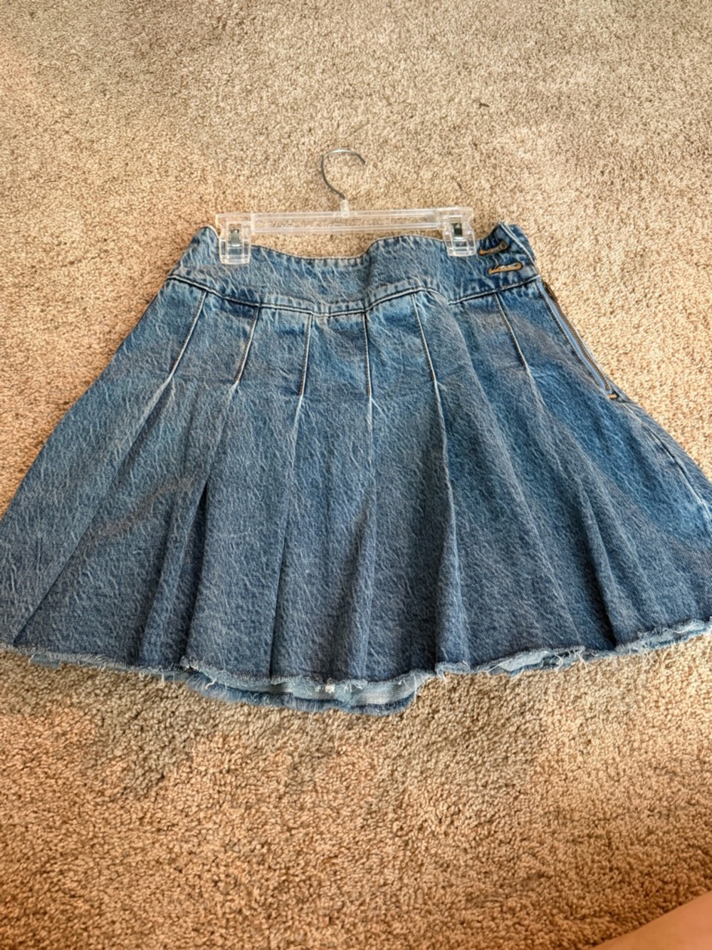 We The Free Denim Pleated Mini Skirt - Blue size 27